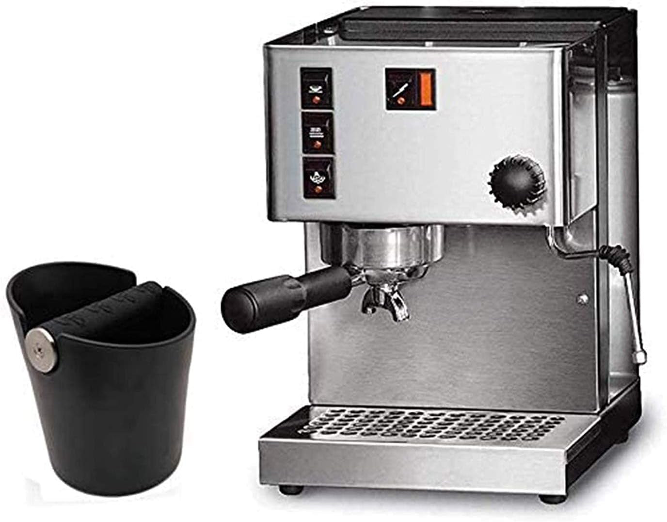 Coffee Knock Box Posos Cafe Cajon Para Posos De Cafe Caja De Posos De Café Barista Absorbente De Golpes Con Barra De Golpe De Metal Extraíble Y Base Antideslizante (Negro)
