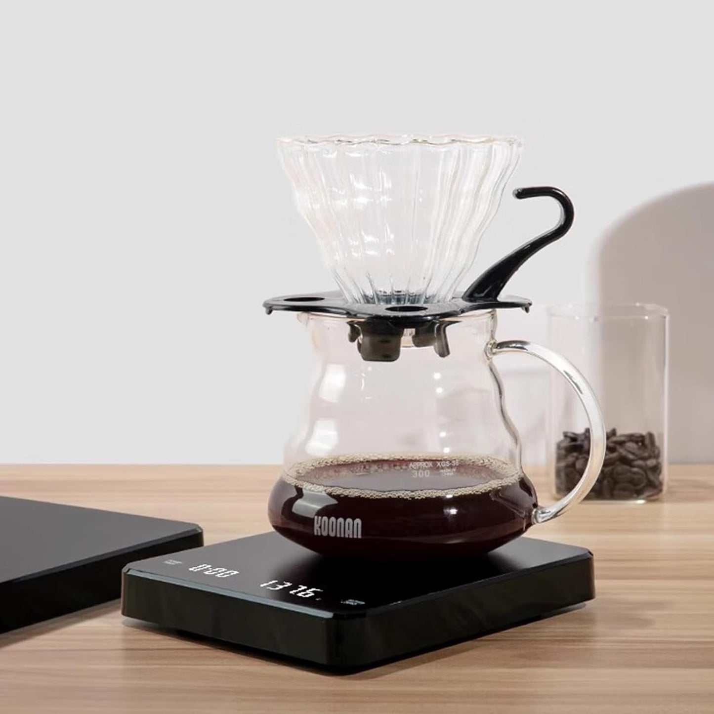 Báscula De Café Digital Con Temporizador 3 Types D'Unités Recargable Báscula Café Báscula De Cocina Digital USB Báscula De Cocina Digital Multifuncional Recargable Max 3Kg Negro
