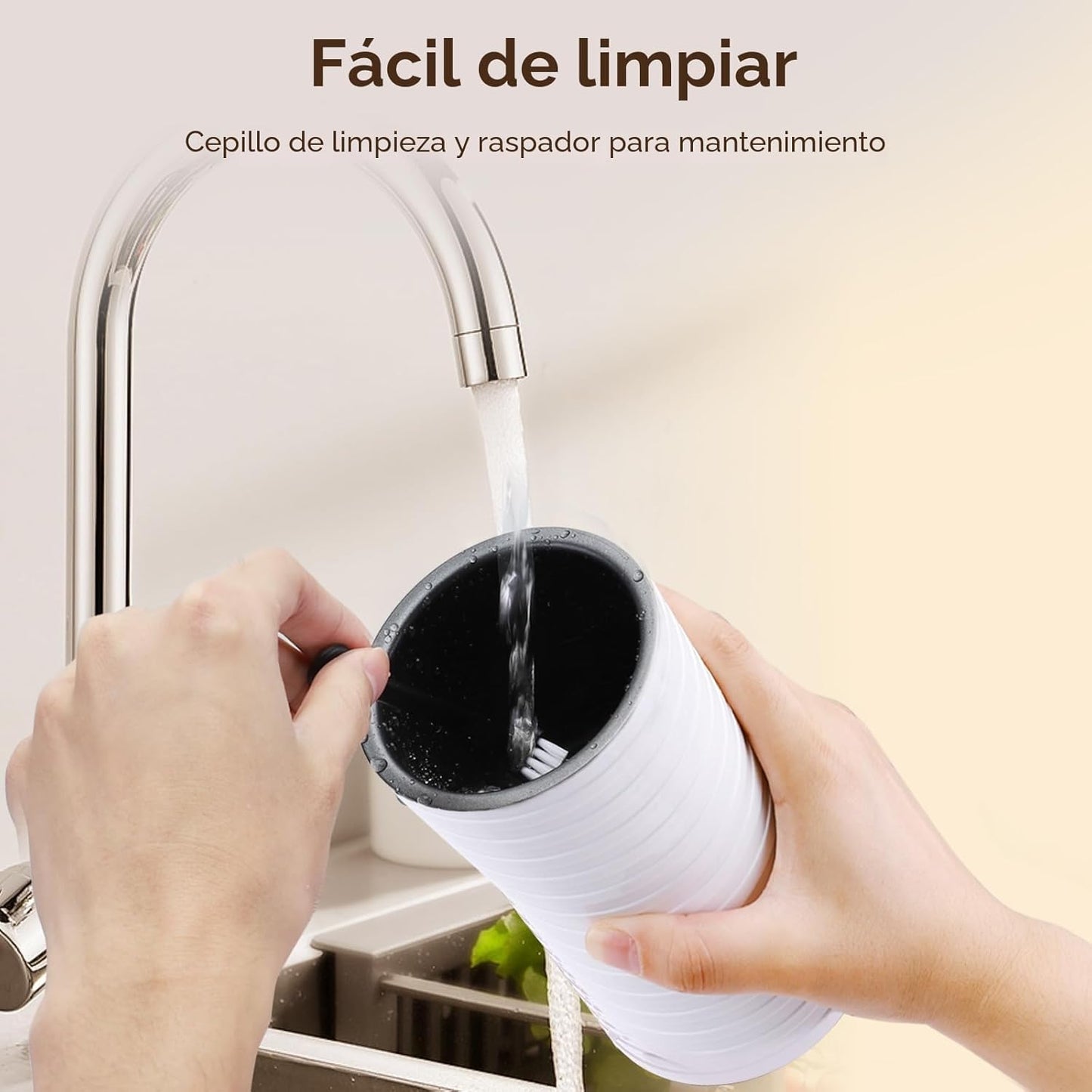 Morpilot Espumador De Leche Eléctrico, Calentador Leche Espumador 4 En 1, Espuma Caliente Y Fría, 240Ml 400W