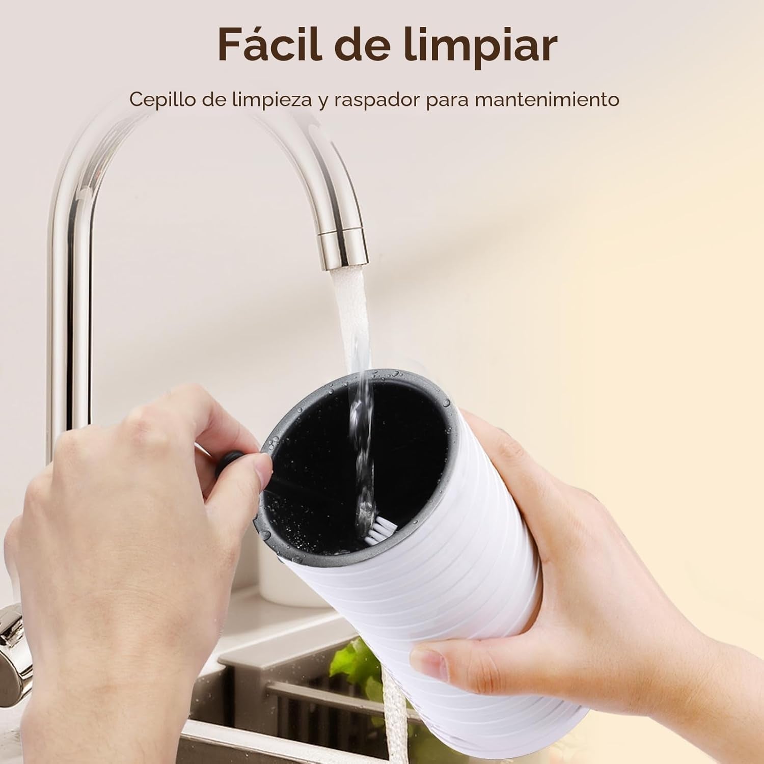 Morpilot Espumador De Leche Eléctrico, Calentador Leche Espumador 4 En 1, Espuma Caliente Y Fría, 240Ml 400W