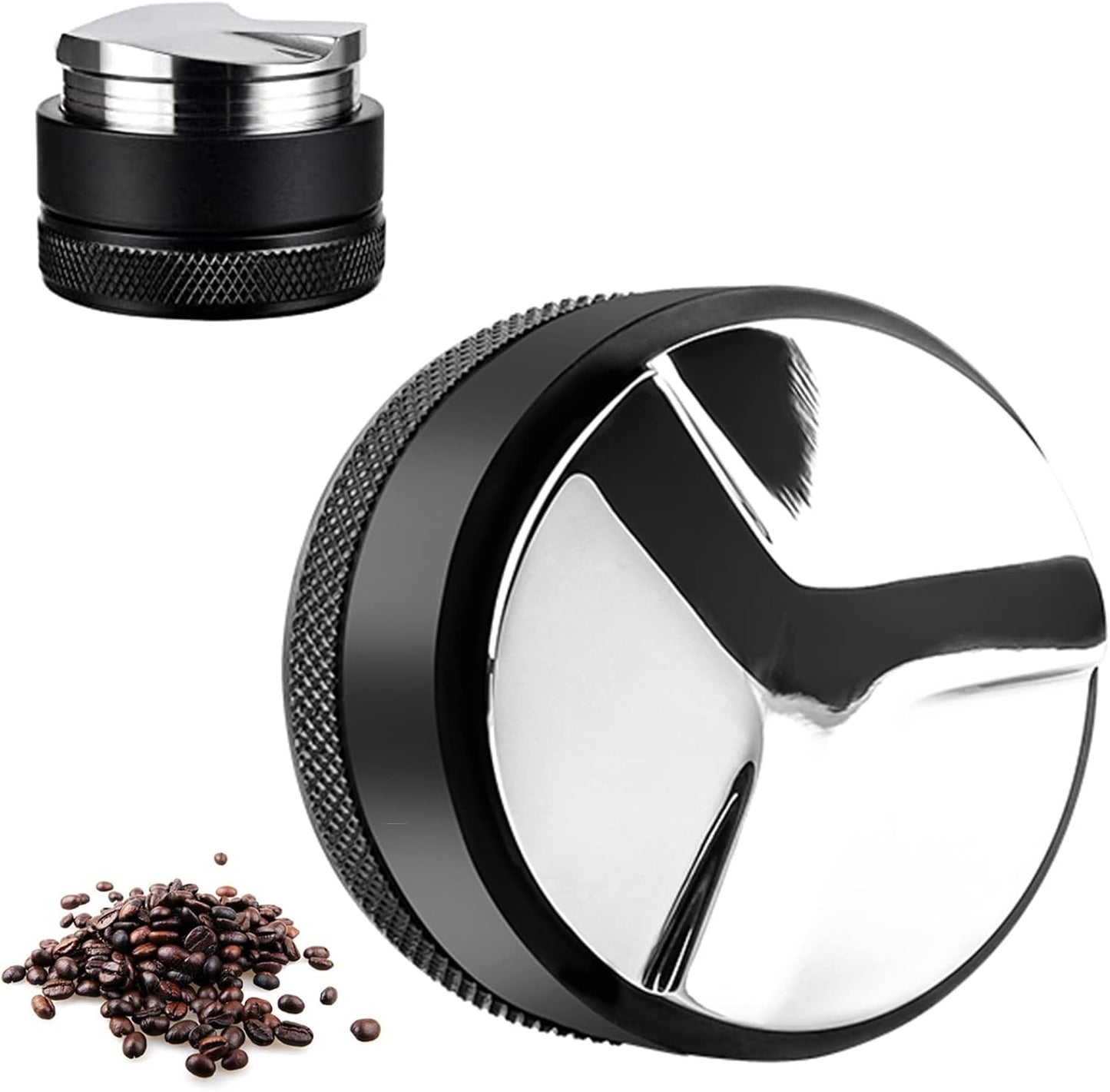 Distribuidor De Café Y Tamper De 58Mm, Nivelador De Café De Acero Inoxidable 304 Manipuladores De Mano Profesionales De Espresso, Profundidad Ajustable