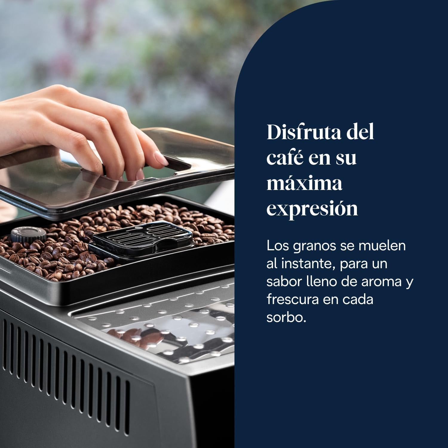 De’Longhi Magnifica S – Perfetto Cafetera Superautomática, Espumador De Leche Manual, Espresso Y Cappuccino, Panel De Control Con Botones, Negro (ECAM22.110.B)