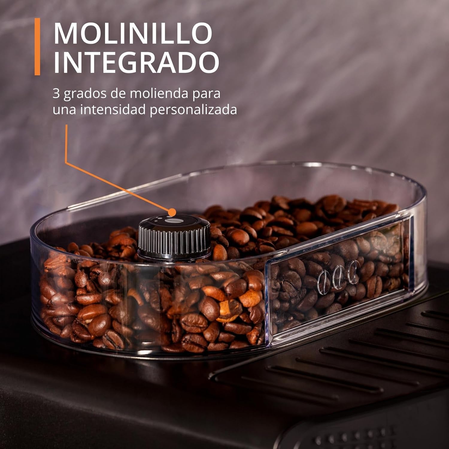 Krups Roma, Cafetera Superautomática, Depósito De Agua 1,7 L, 3 Niveles De Temperatura, 3 Niveles De Intensidad, 15 Bares, Molinillo Cónico De Metal, Panel De Control Fácil, Negra, EA810870