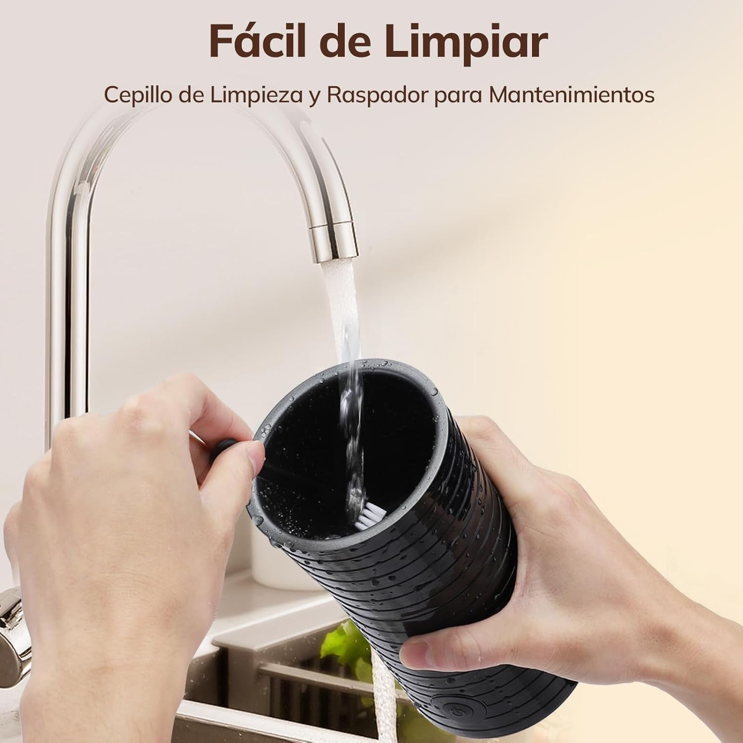 Morpilot Espumador De Leche Eléctrico, Calentador Leche 4 En 1, Para Espuma Caliente Y Fría, 240Ml 400W, Negro
