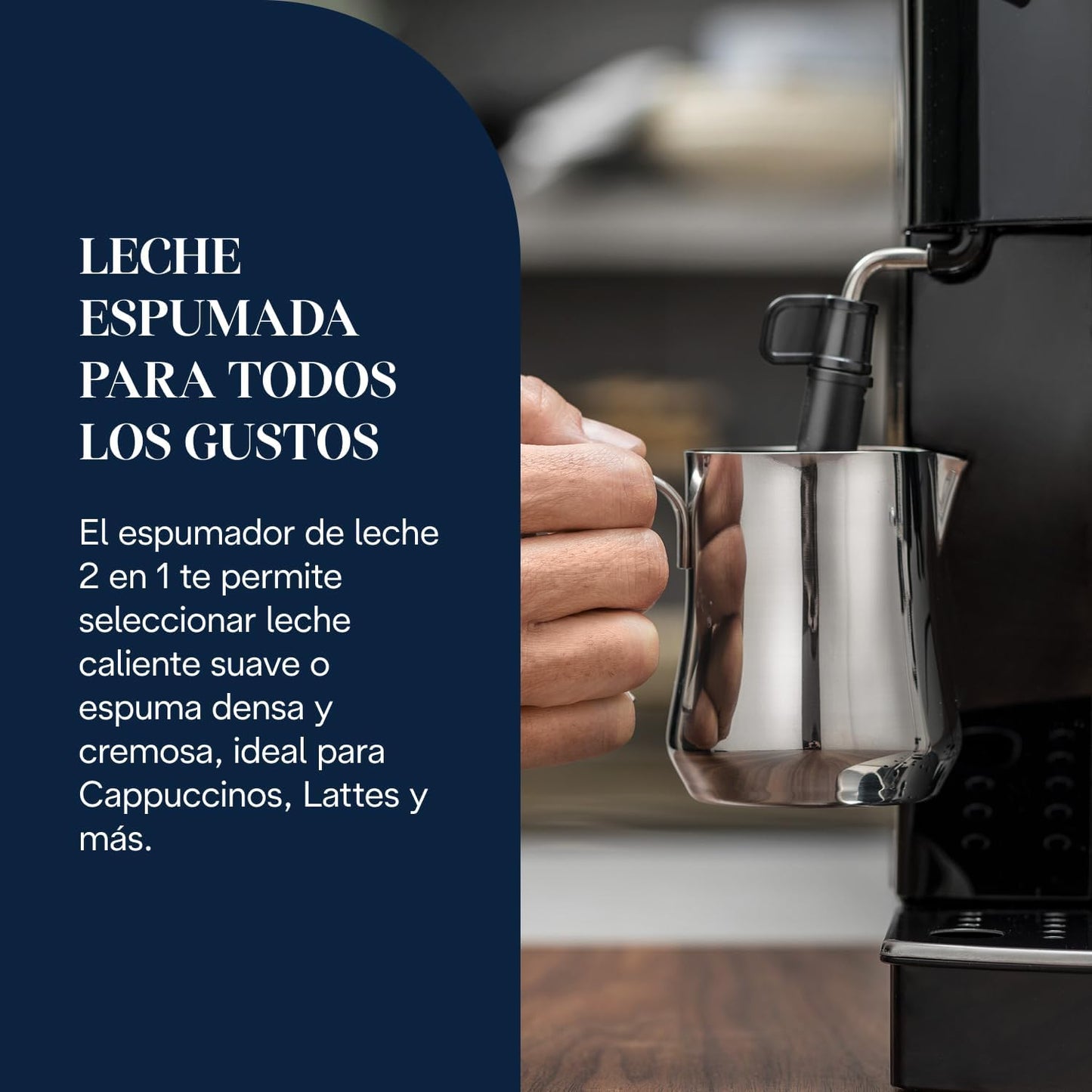 De’Longhi Magnifica S – Perfetto Cafetera Superautomática, Espumador De Leche Manual, Espresso Y Cappuccino, Panel De Control Con Botones, Negro (ECAM22.110.B)
