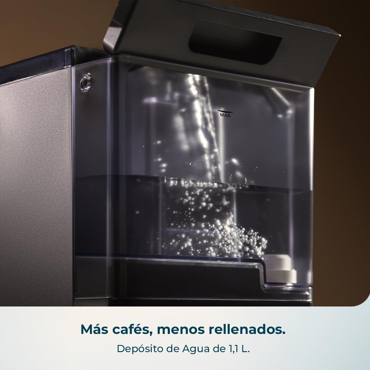 Cecotec Cafetera Superautomática Compacta Cremmaet Cube. 1350W, Sistema De Prensado De 10G, Sistema Pre-Infusión, 19 Bares, Sistema Thermoblock, 5 Niveles De Molienda, Panel De Control Táctil