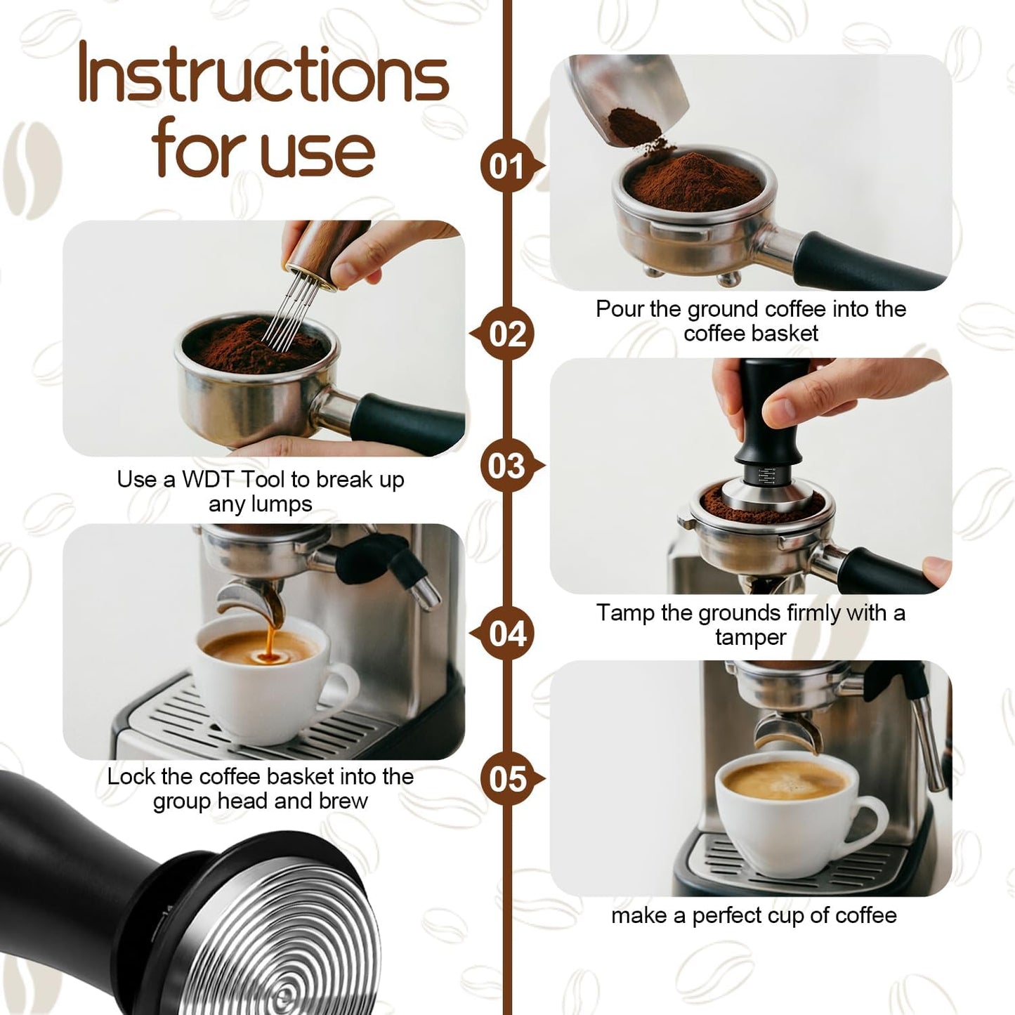 Prensador De Cafe De 58 Mm Con Tamper 58Mm Silicona Station Y Mini Aguja WDT Cafe Base Roscada Y Resorte Ajustable Con Profundidad Ajustable Accesorios Cafetera Kit Para Baristas Caseros Y Cafeterías