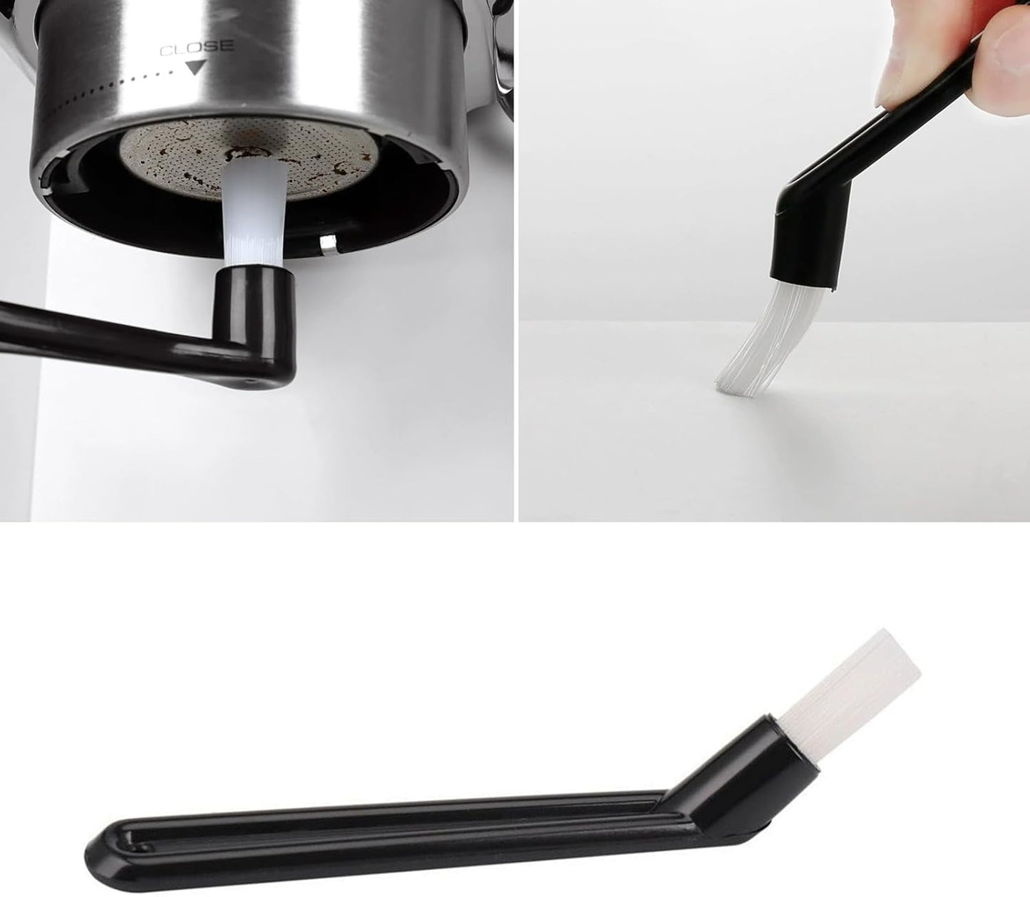 Barista Cepillo, Barista Pincel, Juego De Limpieza De Café, Cepillos Máquina Espresso, Cepillo De Limpieza De Posos De Café, Ayuda a Limpiar Grietas Y Eliminar Los Residuos De Café, 4 Piezas