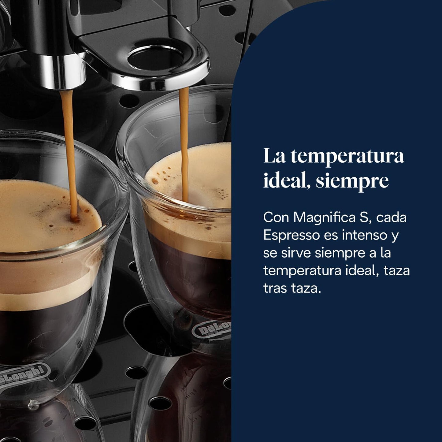 De’Longhi Magnifica S – Perfetto Cafetera Superautomática, Espumador De Leche Manual, Espresso Y Cappuccino, Panel De Control Con Botones, Negro (ECAM22.110.B)